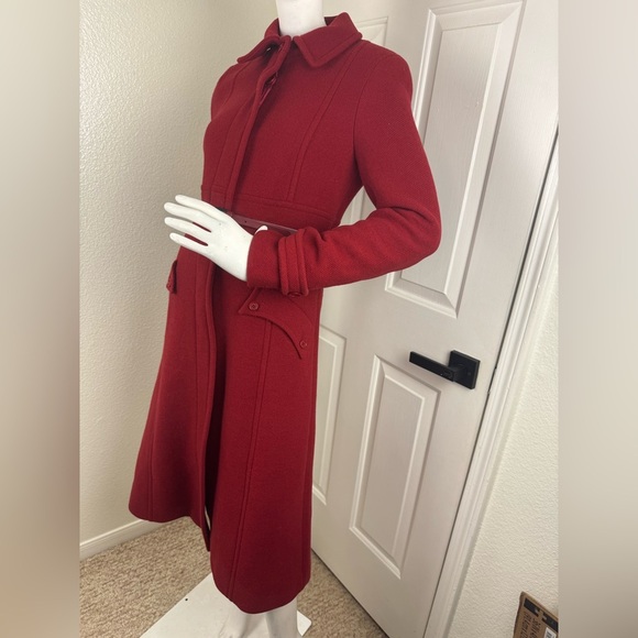 MaxMara Red Wool Coat - Picture 7 of 16